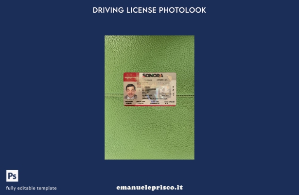 modello anteriore photolook per patente di guida statale Messico Sonora in stile